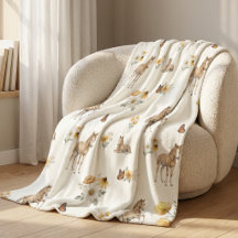 Girl Boho Wildflower Horse and Butterfly Pattern