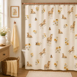 Girl Boho Wildflower Horse Butterfly Pattern