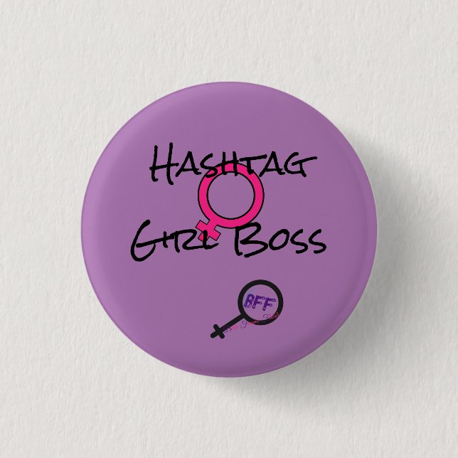 Girl Boss 1 Inch Round Button (Front)