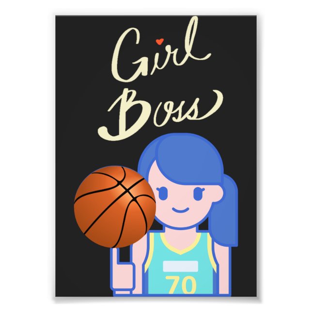 Girl Boss Basketball   Photo Print (Front)