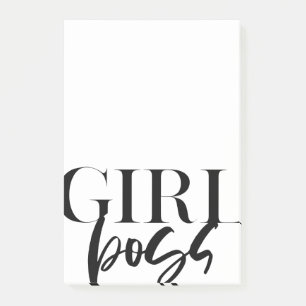 Girl Boss Black Text Business Woman Post-it Notes