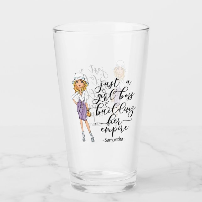 Girl Boss | Blonde Lady Glass (Front)