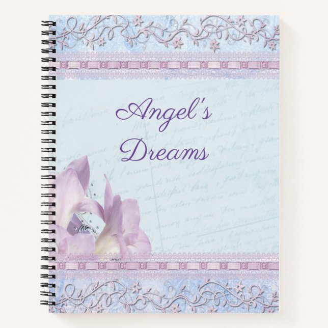 Girl Boss Blue & Pink Personalized Notebook (Front)