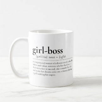 Girl-Boss Definition Modern Girl Boss Office Coffee Mug