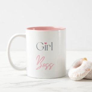 Girl Boss Design Two Tone Mug Gift for Her  