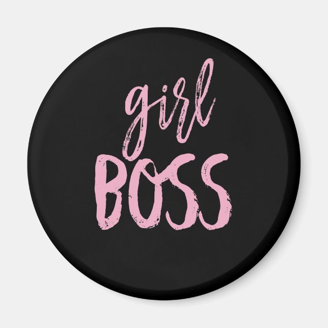 Girl, Boss Fun Typography Magnet (Front)
