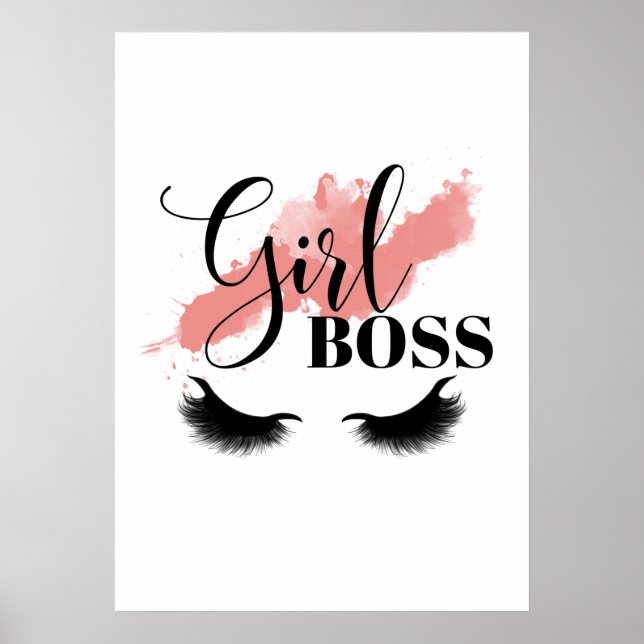 Girl Boss - Geschenk für die Chefin - Office Deko Poster (Front)