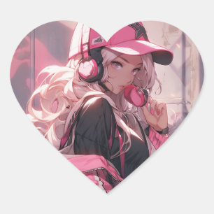 Girl boss heart sticker
