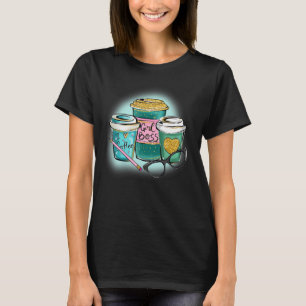 Girl Boss I Love Coffee Reading Book Glasses Boss' T-Shirt