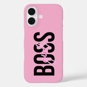 Girl Boss Pink Black  iPhone 16 Case