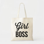 GIRL BOSS | Retro Typography Mug Tote Bag<br><div class="desc">Unique tote bag featuring retro typography. This will be perfect as a gift. Similar items can be found in my store. Girl boss!</div>