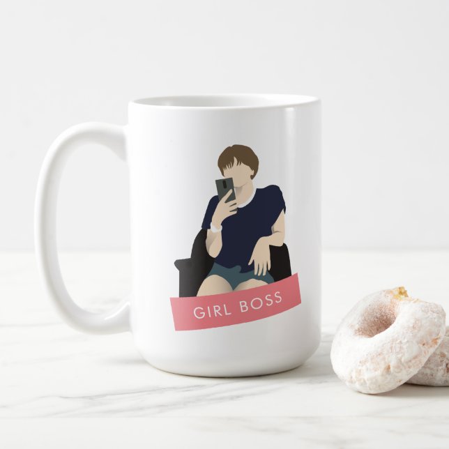 Girl Boss Selfie Coffee Mug (With Donut)