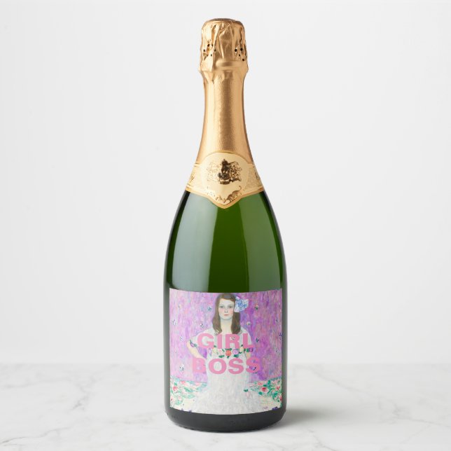 Girl Boss Sparkling Wine Label (Front)