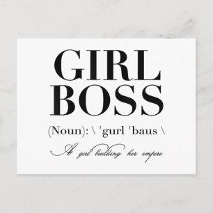 Girl Boss Tshirt, Girl Boss Holiday Postcard