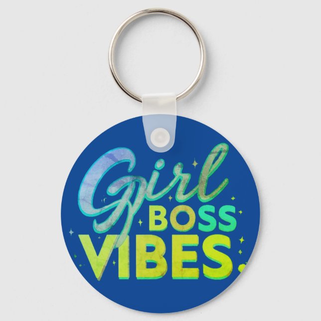 Girl Boss Vibes Keychain (Front)