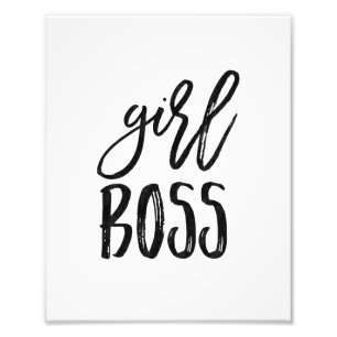 Girl Boss   Watercolor Art Print