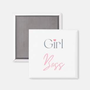 Girl Boss Word Text Minimalistic Magnet