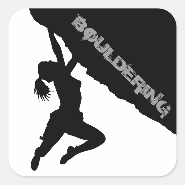 girl bouldering stickers (Front)