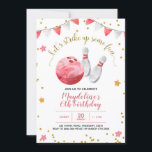 Girl Bowling Birthday Invitation<br><div class="desc">Girl Bowling Birthday Invitation</div>