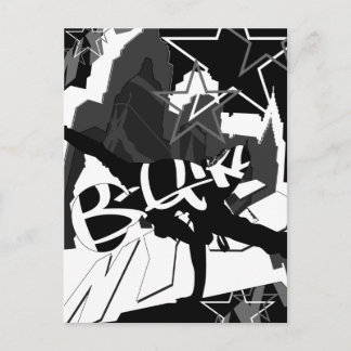 Girl Break Dancer Silhouette Postcard