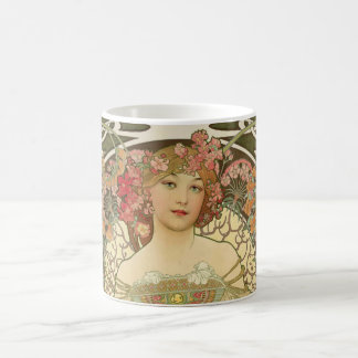 Girl by Mucha Coffee Mug