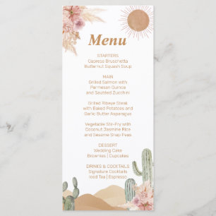 Girl Cactus Desert Baby Shower Southwestern Menu