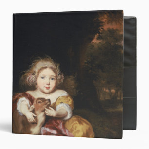 Girl Caressing a Fawn Binder