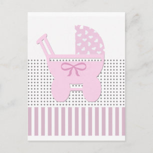 Girl Carriage Cute Postcard