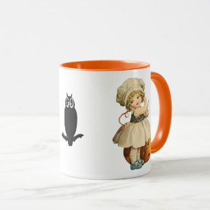 Girl Carving Apple Halloween Mug
