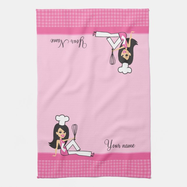 Girl Chef American MoJo Kitchen Towel (Vertical)