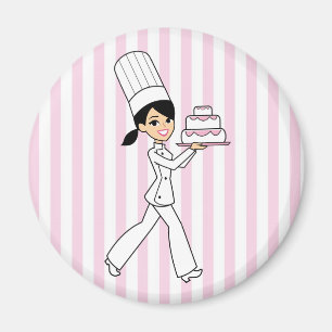 Girl Chef Print Magnet