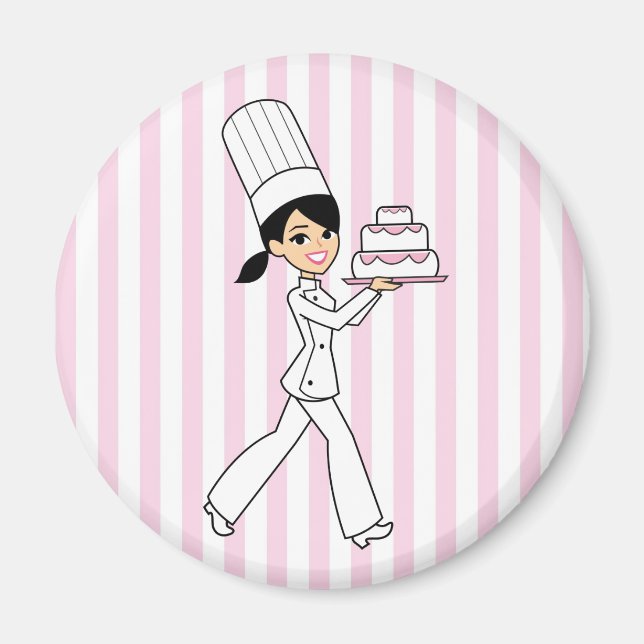 Girl Chef Print Magnet (Front)
