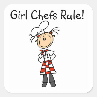 Girl Chefs Rule Square Sticker