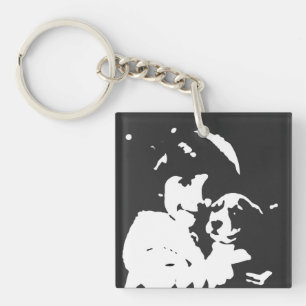 Girl, Child, Animal Keychain