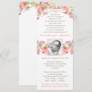 Girl Christening cards Spanish; Bautismo Español