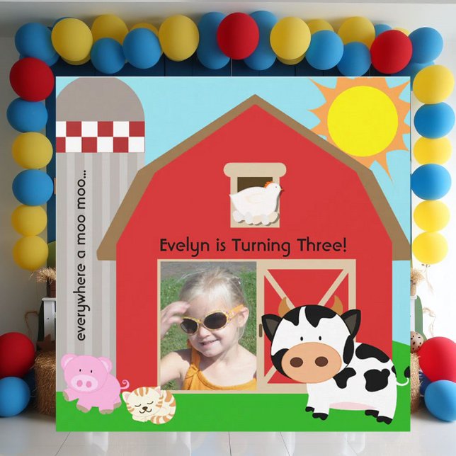 Girl Custom Photo Farm Birthday Invitations (Creator Uploaded)