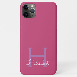 girl, customizable text, monogram, name or family, iPhone 11 pro max case