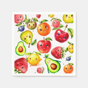 Girl Cute Fruit Birthday Napkin