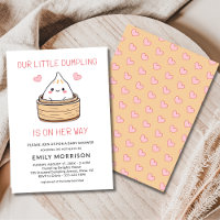 Girl Cute Little Dumpling Hearts Baby Shower