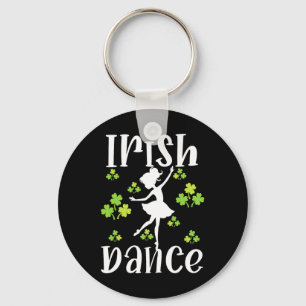 Girl Dancing Dancer Irish Dance St Patrick's Day Keychain