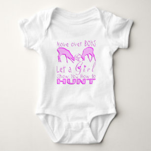 GIRL DEER HUNTING BABY BODYSUIT