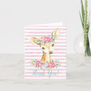 Girl Deer Merci Cartes