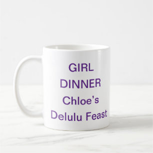 Girl Dinner Mug – Funny Viral Aesthetic Meme Cup