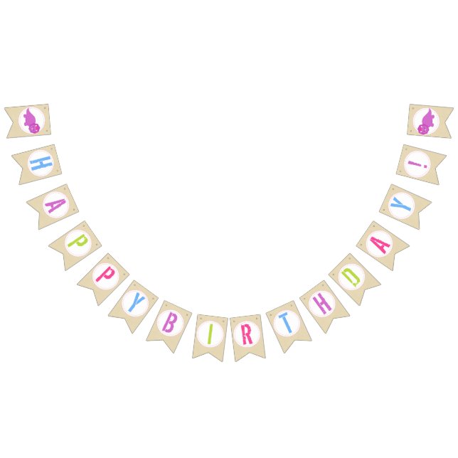 Girl Dinosaur Banner Pink Dinosaur Birthday Banner (All)