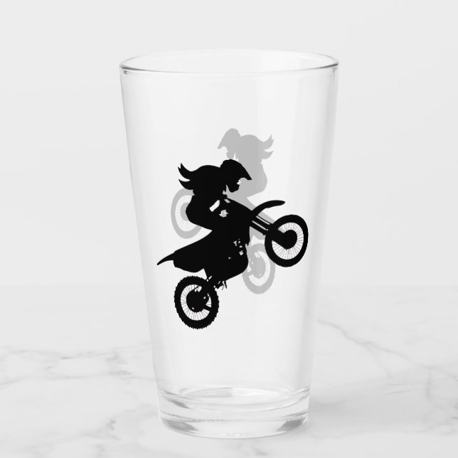 Girl Dirt Bike  Glass (Front)