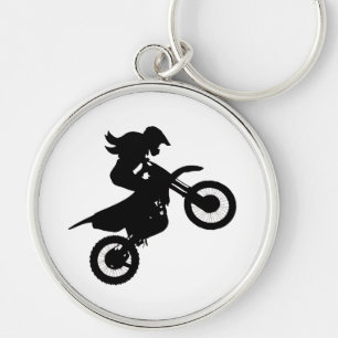 Girl Dirt Bike Keychain
