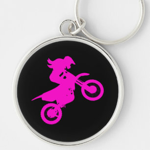 Girl Dirt Bike   Keychain