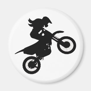 Girl Dirt Bike Magnet