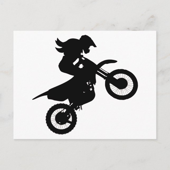 Girl Dirt Bike   Postcard (Front)