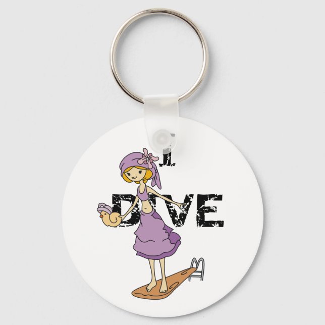 Girl Diver Keychain (Front)